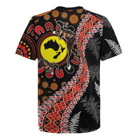 Aotearoa and Australia Rugby Jersey Maori Koru Ferns With Aboriginal Kangaroo