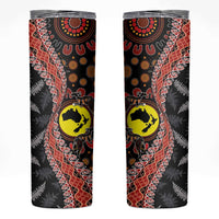 Aotearoa and Australia Skinny Tumbler Maori Koru Ferns With Aboriginal Kangaroo