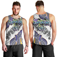 Traditional Art Hawaiian Kakau Tattoos Men Tank Top Graffiti Style LT03 - Polynesian Pride