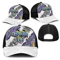 Traditional Art Hawaiian Kakau Tattoos Mesh Trucker Cap Graffiti Style - Polynesian Pride