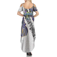 Traditional Art Hawaiian Kakau Tattoos Summer Maxi Dress Graffiti Style LT03 - Polynesian Pride