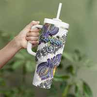 Traditional Art Hawaiian Kakau Tattoos Tumbler With Handle Graffiti Style LT03 - Polynesian Pride