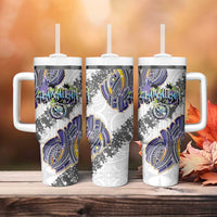 Traditional Art Hawaiian Kakau Tattoos Tumbler With Handle Graffiti Style LT03 - Polynesian Pride