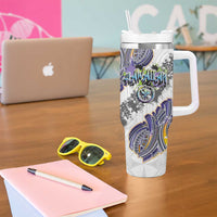 Traditional Art Hawaiian Kakau Tattoos Tumbler With Handle Graffiti Style LT03 - Polynesian Pride