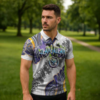 Traditional Art Hawaiian Kakau Tattoos Zipper Polo Shirt Graffiti Style - Polynesian Pride