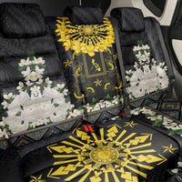 Flores de Mayo and Filipino Fiesta Back Car Seat Cover The Sun-Jasmine and Polynesian Yakan Tattoo Barong Style