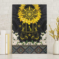 Flores de Mayo and Filipino Fiesta Canvas Wall Art The Sun-Jasmine and Polynesian Yakan Tattoo Barong Style