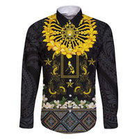 Flores de Mayo and Filipino Fiesta Family Matching Tank Maxi Dress and Hawaiian Shirt The Sun-Jasmine and Polynesian Yakan Tattoo Barong Style