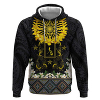 Flores de Mayo and Filipino Fiesta Zip Hoodie The Sun-Jasmine and Polynesian Yakan Tattoo Barong Style