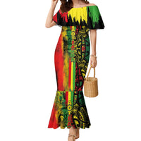 Aotearoa Reggae Mermaid Dress Maori Reggae-One Love