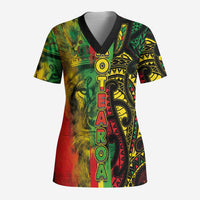 Aotearoa Reggae Scrub Top Maori Reggae-One Love - Polynesian Pride