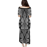 Aotearoa Tukutuku and Poutama Motif Classic Family Matching Puletasi and Hawaiian Shirt