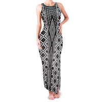 Aotearoa Tukutuku and Poutama Motif Classic Family Matching Tank Maxi Dress and Hawaiian Shirt