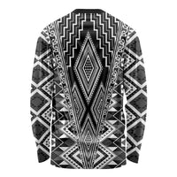 Aotearoa Tukutuku and Poutama Motif Classic Long Sleeve Shirt