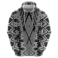 Aotearoa Tukutuku and Poutama Motif Classic Zip Hoodie