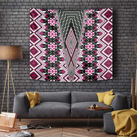Pink Aotearoa Tukutuku and Poutama Motif Tapestry LT03 Pink - Polynesian Pride