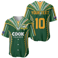 Custom Cook Islands Rugby League Baseball Jersey Tatau Tribal Pattern-Special Edition Green Color
