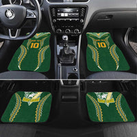 Custom Cook Islands Rugby League Car Mats Tatau Tribal Pattern-Special Edition Green Color