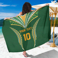 Custom Cook Islands Rugby League Sarong Tatau Tribal Pattern-Special Edition Green Color