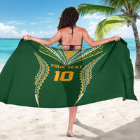 Custom Cook Islands Rugby League Sarong Tatau Tribal Pattern-Special Edition Green Color