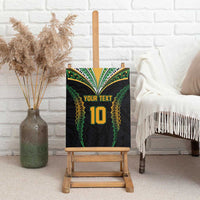 Custom Cook Islands Rugby League Canvas Wall Art Tatau Tribal Pattern-Special Edition Black Color