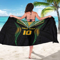 Custom Cook Islands Rugby League Sarong Tatau Tribal Pattern-Special Edition Black Color