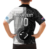 Custom Fiji and New Zealand Rugby Kid Hawaiian Shirt Tapa Mix Maori Pattern LT03 - Polynesian Pride