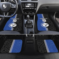 Custom Samoa and New Zealand Rugby Car Mats Teuila Samoan and Maori Warrior