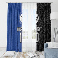 Custom Samoa and New Zealand Rugby Window Curtain Teuila Samoan and Maori Warrior