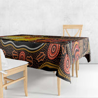 Australia and Papua New Guinea Together Tablecloth Kangaroo Aboriginal Art and Bird-of-paradise Oro Tribal Motifs - Polynesian Pride