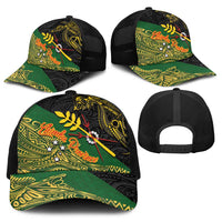 Chimpu Province Papua New Guinea Baseball Net Cap Bird-of-paradise Art Tattoo and Melanesian Motifs - Polynesian Pride