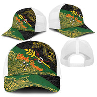 Chimpu Province Papua New Guinea Baseball Net Cap Bird-of-paradise Art Tattoo and Melanesian Motifs - Polynesian Pride