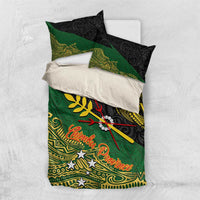 Chimpu Province Papua New Guinea Bedding Set Bird-of-paradise Art Tattoo and Melanesian Motifs - Polynesian Pride