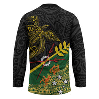 Personalized Chimpu Province Papua New Guinea Hockey Jersey Bird-of-paradise Art Tattoo and Melanesian Motifs - Polynesian Pride
