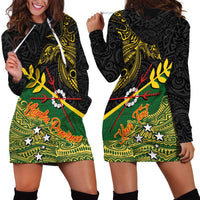 Personalized Chimpu Province Papua New Guinea Hoodie Dress Bird-of-paradise Art Tattoo and Melanesian Motifs - Polynesian Pride