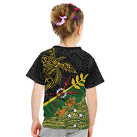 Personalized Chimpu Province Papua New Guinea Kid T Shirt Bird-of-paradise Art Tattoo and Melanesian Motifs - Polynesian Pride