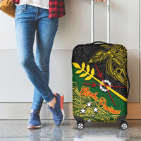 Chimpu Province Papua New Guinea Luggage Cover Bird-of-paradise Art Tattoo and Melanesian Motifs - Polynesian Pride