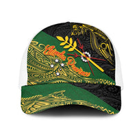 Chimpu Province Papua New Guinea Mesh Trucker Cap Bird-of-paradise Art Tattoo and Melanesian Motifs - Polynesian Pride