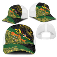 Chimpu Province Papua New Guinea Mesh Trucker Cap Bird-of-paradise Art Tattoo and Melanesian Motifs - Polynesian Pride