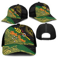 Chimpu Province Papua New Guinea Mesh Trucker Cap Bird-of-paradise Art Tattoo and Melanesian Motifs - Polynesian Pride