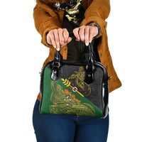 Chimpu Province Papua New Guinea Shoulder Handbag Bird-of-paradise Art Tattoo and Melanesian Motifs - Polynesian Pride