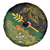 Chimpu Province Papua New Guinea Spare Tire Cover Bird-of-paradise Art Tattoo and Melanesian Motifs - Polynesian Pride