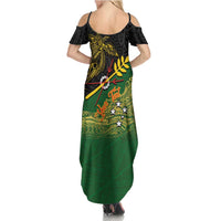 Personalized Chimpu Province Papua New Guinea Summer Maxi Dress Bird-of-paradise Art Tattoo and Melanesian Motifs - Polynesian Pride
