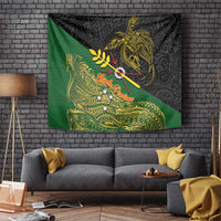 Chimpu Province Papua New Guinea Tapestry Bird-of-paradise Art Tattoo and Melanesian Motifs LT03 Black - Polynesian Pride