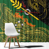 Chimpu Province Papua New Guinea Window Curtain Bird-of-paradise Art Tattoo and Melanesian Motifs - Polynesian Pride