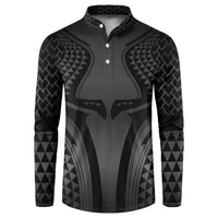 Hawaiian Kakau Art Tattoos Aquaman Style Button Sweatshirt Special Edition LT03 Black - Polynesian Pride