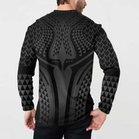 Hawaiian Kakau Art Tattoos Aquaman Style Button Sweatshirt Special Edition LT03 - Polynesian Pride