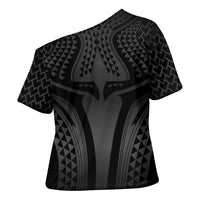 Hawaiian Kakau Art Tattoos Aquaman Style Cross Shoulder Shirt Special Edition - Polynesian Pride