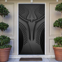 Hawaiian Kakau Art Tattoos Aquaman Style Door Cover Special Edition LT03 Black - Polynesian Pride