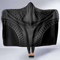 Hawaiian Kakau Art Tattoos Aquaman Style Hooded Blanket Special Edition LT03 One Size Black - Polynesian Pride